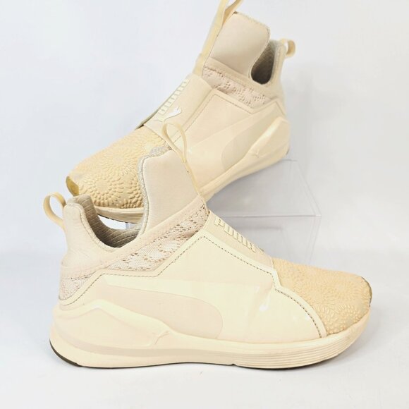 Puma Fierce Kurim Dawn Peach Embossed Slip-On Shoes Women's Size 6.5 - Picture 1 of 9